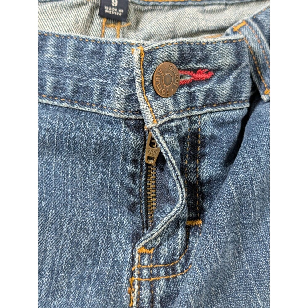 Vintage Tommy Hilfiger Capri Jeans Juniors 9 Blue Studded Low Rise Distressed - Picture 5 of 12